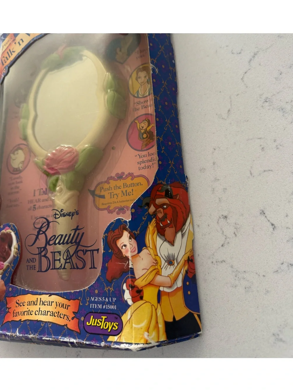SEALED NEW Beauty and The Beast Magic Talking Mirror Disney Vintage by JusToys